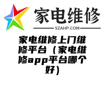 家电维修上门维修平台（家电维修app平台哪个好）