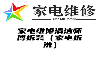 家电维修清洁师傅拆装（家电拆洗）