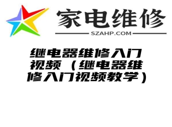 继电器维修入门视频（继电器维修入门视频教学）