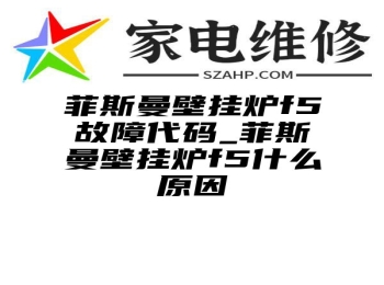 菲斯曼壁挂炉f5故障代码_菲斯曼壁挂炉f5什么原因