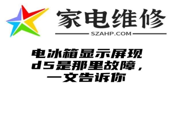 电冰箱显示屏现d5是那里故障，一文告诉你