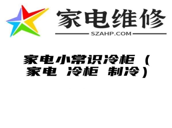 家电小常识冷柜（家电∶冷柜∶制冷）