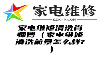 家电维修清洗肖师傅（家电维修清洗前景怎么样?）