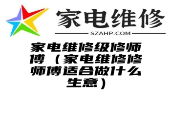 家电维修级修师傅（家电维修修师傅适合做什么生意）