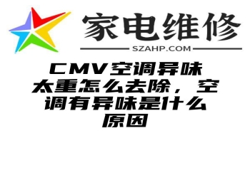 CMV空调异味太重怎么去除，空调有异味是什么原因