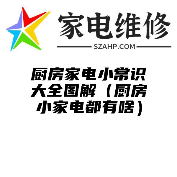 厨房家电小常识大全图解（厨房小家电都有啥）